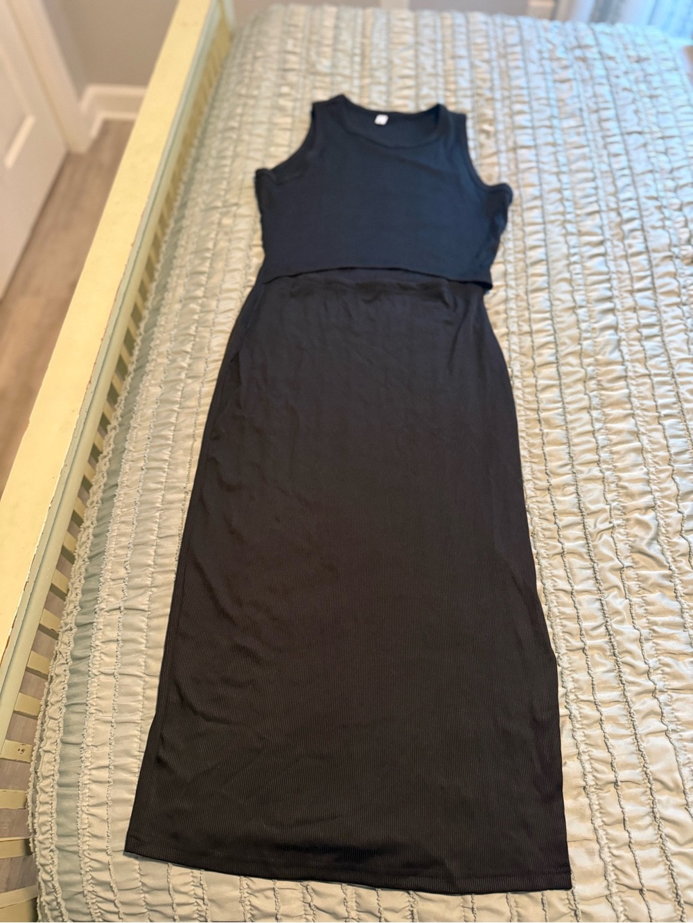 Classic Black Sleeveless Maxi Dress with cutout